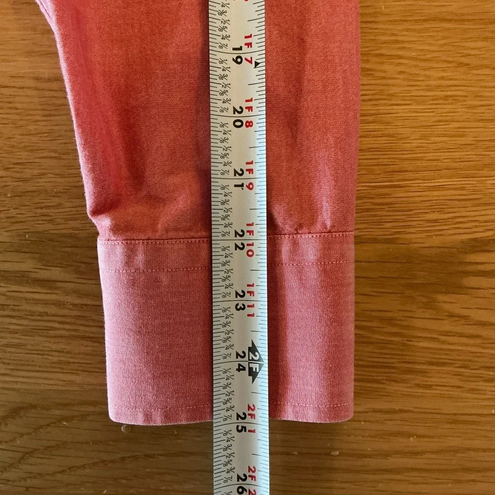 Billy Reid Shirt Mens Large‎ Pink Button Down Oxford Long Sleeve Standard Fit